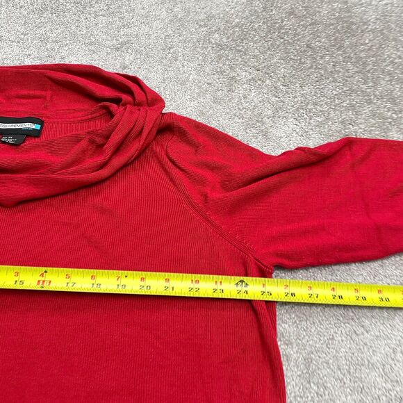 Requirements Acrylic Cowl Neck Pullover Sweater Womens Plus 2X Red Ribbed Knit - Picture 7 of 12